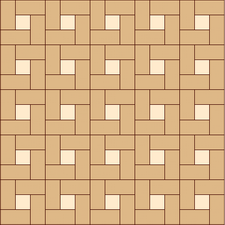 квадрат сложный прямой из двух пород (дуб, клен)